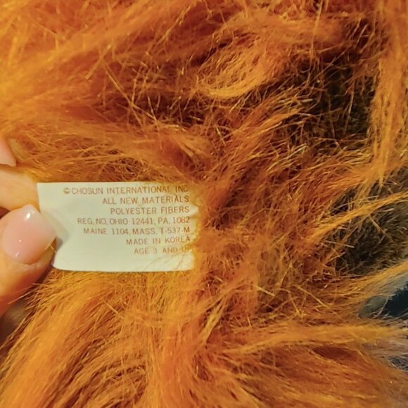 VINTAGE CHOSUN ORANGUTAN MONKEY BROWN PLUSH STUFFED ANIMAL - Picture 7 of 7